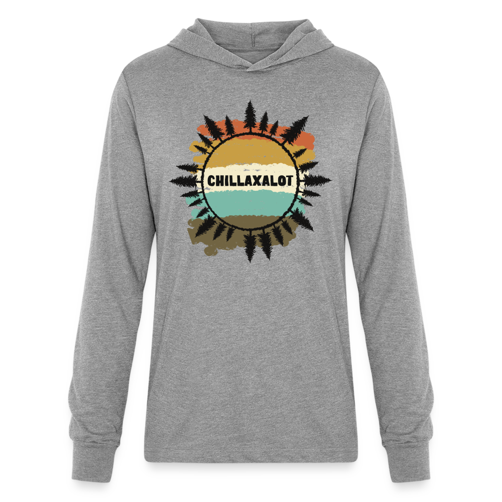 Chillaxalot Long Sleeve Hoodie Shirt - heather grey