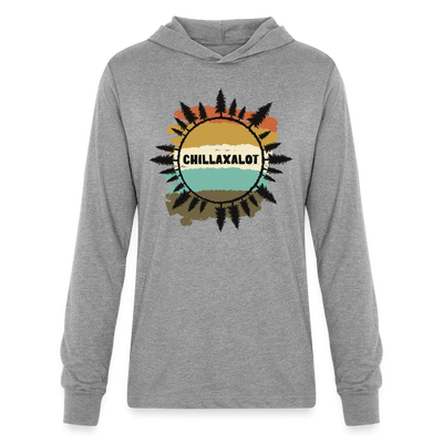 Chillaxalot Long Sleeve Hoodie Shirt - heather grey