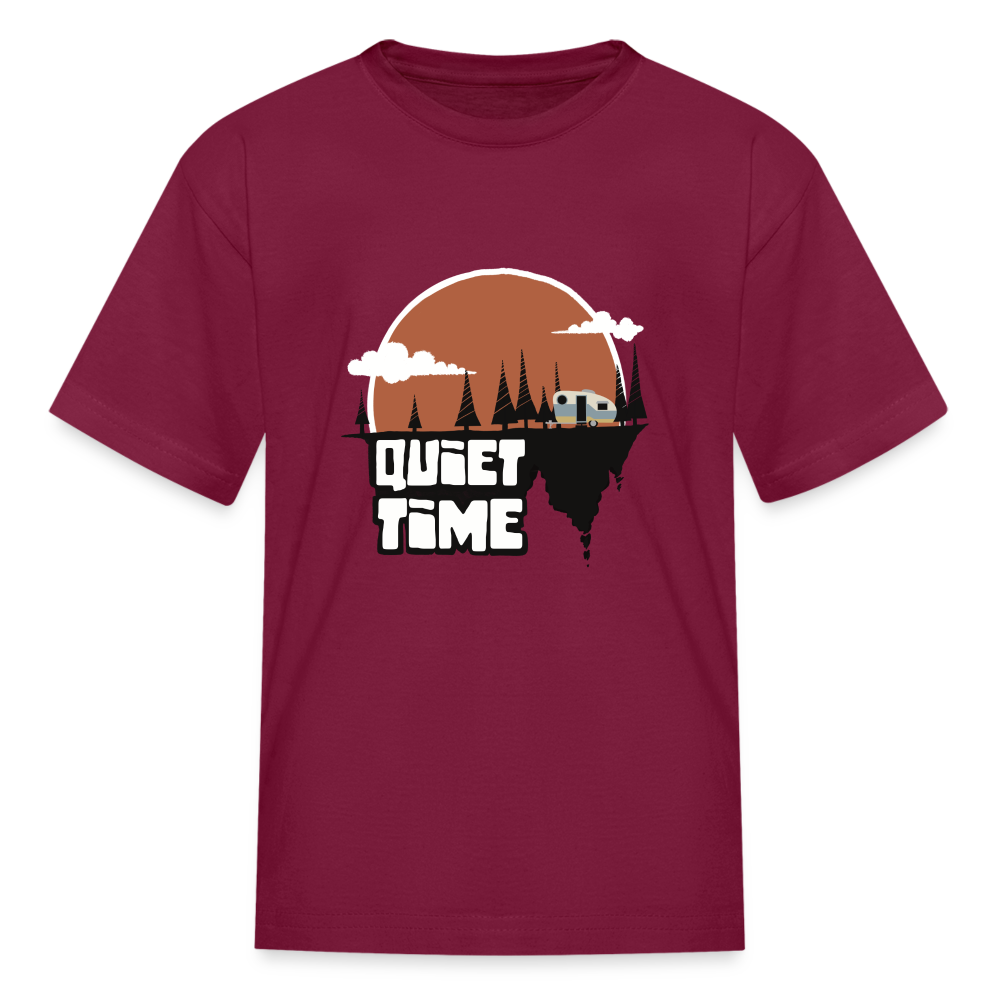 Kids' "Quiet Time" T-Shirt - burgundy