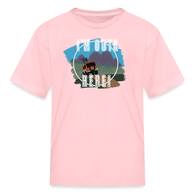 Kids' "outa here" T-Shirt -Short Sleeve - pink
