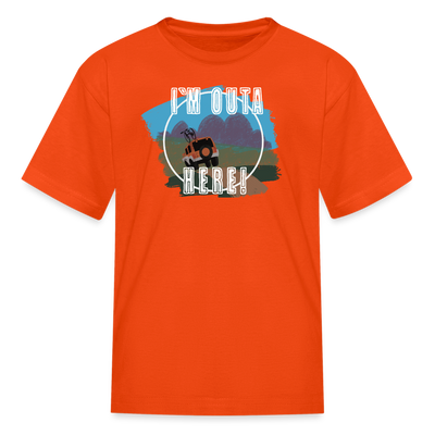 Kids' "outa here" T-Shirt -Short Sleeve - orange