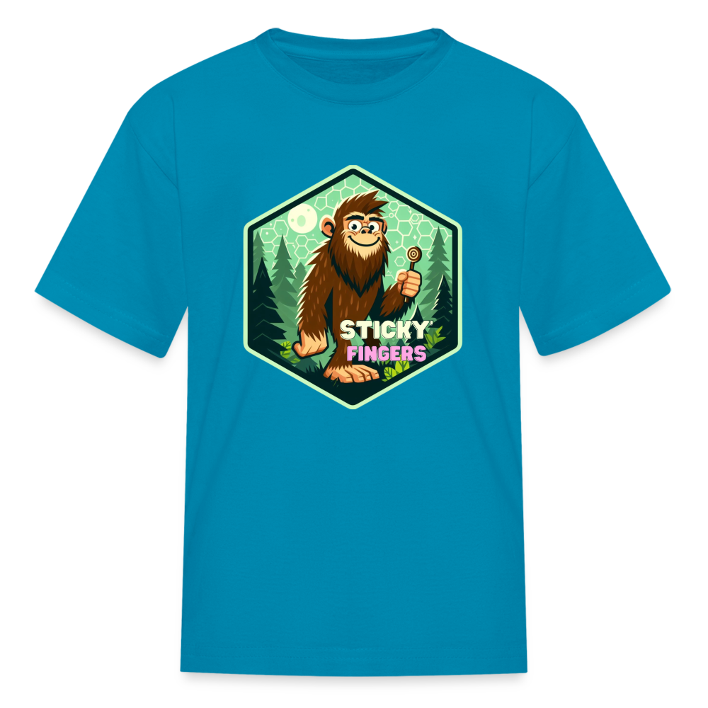 Kids' sticky fingers T-Shirt - turquoise