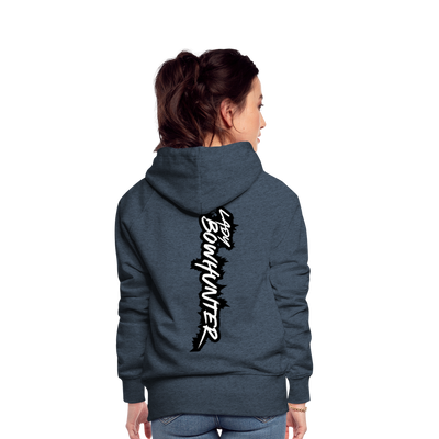 Lady Bow Hunter Hoodie - heather denim