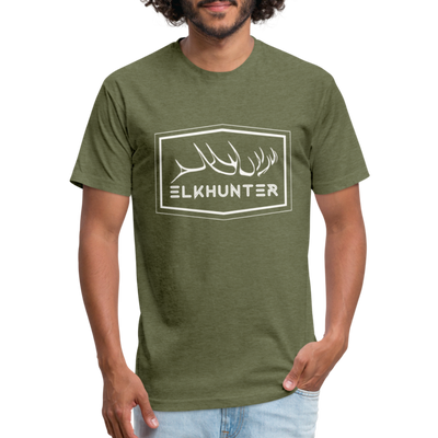 Elk Hunter w T-Shirt - heather military green