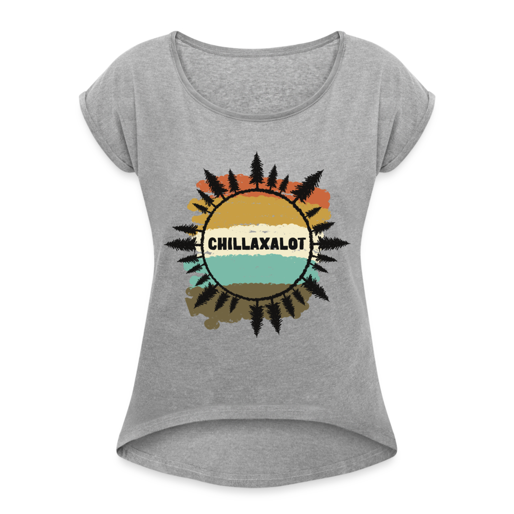 Women's Chillaxalot Roll Cuff T-Shirt - heather gray