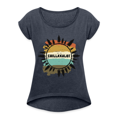 Women's Chillaxalot Roll Cuff T-Shirt - navy heather